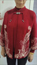 俞兆林老人外套60-70歲媽媽裝春秋款中老年人衣服女裝針織毛衣太太婚禮 酒紅色(兩件套) 均碼 2XL建議120-135斤 曬單實(shí)拍圖