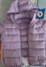 優(yōu)衣庫童裝男童女童高級輕型羽絨連帽外套帽子可拆卸471377 71 淺藍紫色 120 曬單實(shí)拍圖