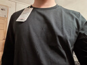 京東京造【10A抗菌T】長(cháng)袖t恤男衛衣打底衫衣服白小T男裝 黑色 M 曬單實(shí)拍圖