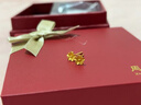 周六福  黃金耳釘女足金爆閃方糖耳飾送女友禮物 計(jì)價(jià) 2.08g 曬單實(shí)拍圖