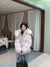 ONLY2024冬季新款90白鴨絨減齡蓬松云朵感連帽羽絨服女|125423014 C00浮巖灰色 XS 曬單實(shí)拍圖