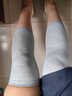 京小米森活純棉護膝蓋套保暖防滑女士男老人秋冬季護腿薄款夏季空調房防寒 純棉四季防寒短款灰色 M高彈不勒【適合110斤以下】 曬單實(shí)拍圖