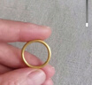 周大生黃金戒指足金三生三世素圈手飾硬金光圈磨砂生日禮物送女友 0.95g 12號-(光面) 曬單實(shí)拍圖