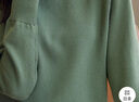 LOVER RUCCI法國純棉線(xiàn)針織衫女長(cháng)袖寬松加厚內搭打底衫2025新款秋冬的毛衣 松石綠色 M 110-125斤 曬單實(shí)拍圖