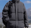 JEANSWEST LIFE棉衣男冬季2025新款外套男加厚潮流保暖棉服 黑色MYM24-99999 L （建議125-140斤） 曬單實(shí)拍圖