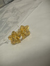 周六福七夕禮物黃金耳釘女足金999花卉耳飾耳針 計價(jià) 2.26g 曬單實(shí)拍圖