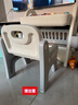 淘尼屋兒童積木桌多功能大顆粒男女孩益智寶寶早教玩具畫(huà)板二合一游戲桌 積木桌+椅+62大顆粒積木 白灰色 無(wú)規格 曬單實(shí)拍圖