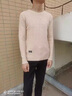 皮爾卡丹（pierre cardin）男士T恤長(cháng)袖打底衫2025春季新款韓版潮流男裝秋裝小衫針織T恤衫 812駝色 XL 【適合125-140斤】 曬單實(shí)拍圖