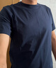 十如仕短袖男女款t恤涼感高端100支紗吸濕速干透氣柔軟春夏通勤休閑 T20 海軍藍 L 曬單實(shí)拍圖
