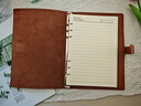 AILUKI日本復古二層牛皮活頁(yè)筆記本子記事本可拆卸封面軟皮面商務(wù)日記本 咖啡【橫線(xiàn)本】 曬單實(shí)拍圖