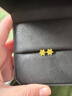 中國黃金（CHINA GOLD）黃金耳釘女士999足金雪花耳釘生日生日禮物送女友老婆 足金雪花耳釘約1.2g【甄選禮盒】 曬單實拍圖