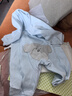 戴維貝拉（DAVE＆BELLA）春裝新款男寶連體衣全棉新生兒爬服哈衣嬰幼兒衣服寶寶睡衣 天藍色【現貨】 66cm （建議身高59-66cm） 曬單實(shí)拍圖