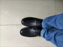 啄木鳥(niǎo)真皮休閑皮鞋男商務(wù)正裝男鞋上班工作鞋子男透氣青年韓版鞋 黑色 39 曬單實(shí)拍圖