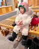 G.DUCKKIDS小黃鴨兒童羽絨服嬰兒連體衣新生兒衣服男女寶寶冬裝保暖外出抱衣 白色 66 尺碼建議0-3個月8-12斤 曬單實拍圖