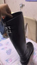 百麗（Belle）簡(jiǎn)約百搭騎士靴女2025冬新商場(chǎng)同款質(zhì)感真皮長(cháng)筒靴E4G1DDG5 黑色 38 曬單實(shí)拍圖