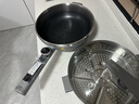 美的（Midea）電炒鍋 電火鍋 電蒸鍋 電煮鍋家用多功能 炒菜鍋一體不沾5.5L上蒸下煮電熱鍋 HCG3215 配蒸籠木鏟 曬單實(shí)拍圖