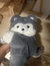 栢啟歆趴趴小狗企鵝可愛(ài)趴包毛毛絨斜挎包少女背包玩偶公仔卡通雙肩包 哈士奇斜挎包 曬單實(shí)拍圖