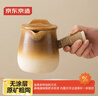 京東京造圍爐煮茶烤奶罐茶煮茶器家用室內奶茶陶瓷茶壺月牙粗陶側把煮茶壺 曬單實(shí)拍圖