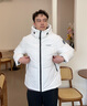 波司登（BOSIDENG）25新款羽絨服男女情侶款90絨時(shí)尚運動(dòng)加厚連帽保暖外套B250246390 杏仁白8H30 XL 175/96A 體重約130-140斤 曬單實(shí)拍圖