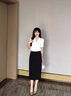 Khwfjas國際一線(xiàn)品牌半身裙女秋季新款高腰顯瘦包臀裙開(kāi)叉一步裙子 黑色 L （105-115斤） 曬單實(shí)拍圖