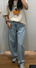 優(yōu)衣庫(kù)女裝男裝寬松廓形牛仔褲/彎刀鐮刀褲子25秋冬新款479000 67 海藍(lán)色 27 /160/68A 曬單實(shí)拍圖