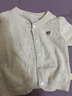 Aengbay昂貝 毛衣針織衫春秋款薄款兒童秋衣外套嬰兒外搭寶寶開(kāi)衫秋季 米白 73 cm 曬單實(shí)拍圖