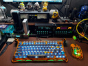 重力星球家用機械鍵盤(pán) 破繭75配列無(wú)線(xiàn)有線(xiàn)藍牙三模做舊工藝金屬帶腳 GS K1 PRO戰損黃 曬單實(shí)拍圖