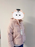 森馬（Semir）輕松羽絨|羽絨服女寬松連帽面包服時(shí)尚冬防潑水防風(fēng)外套百搭 橡皮粉（白鴨絨）61214 M 曬單實(shí)拍圖