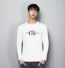 CK男裝長(cháng)袖ck t恤男2025秋冬季新款圓領(lǐng)休閑潮牌修身百搭男裝打底衫 白色 525款 L 【120-140斤】 曬單實(shí)拍圖