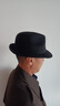 恒源祥中老年帽子男士時(shí)尚羊毛呢禮帽送爸爸爺爺老人復古春秋紳士帽 黑 曬單實(shí)拍圖