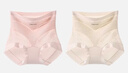 婷美蕾絲內褲女士中高腰收腹提臀收小肚子10A抑菌加長(cháng)棉襠三角短褲頭 粉+膚 【塑形提臀-收腹顯瘦】 2條 L 【建議重90-115斤】 曬單實(shí)拍圖
