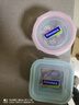 Glasslock韓國進(jìn)口耐熱鋼化玻璃飯盒冰箱冷凍微波爐大容量保鮮盒 圓形透明蓋紅圈370ml 曬單實(shí)拍圖