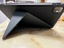 治霆適用iPad Pro2024版11寸保護殼全包邊框可拆卸磁吸K折雙面夾輕薄多角度折疊旋轉支架防彎摔-深邃黑 曬單實(shí)拍圖