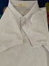 乖夫子中小學生校服夏季短袖高中生POLO衫班服男女幼兒園園服夏裝 3304【短袖-翻領】純白杠領-白色 175 （建議體重110-130斤） 曬單實拍圖