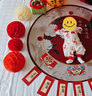 優(yōu)奇嬰兒衣服連體衣新生兒滿(mǎn)月白天哈衣寶寶周歲春秋純棉衣服外出 曬單實(shí)拍圖