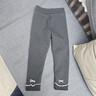 貝瑞加（Babyprints）女寶寶秋冬褲子小女孩加絨打底褲幼兒園兒童保暖長(cháng)褲 深灰110 曬單實(shí)拍圖