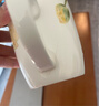 金嵐玉 唐山骨瓷辦公室水杯帶把帶蓋子咖啡杯早餐杯奶杯310毫升杯子 出水芙蓉-310毫升杯+蓋子 曬單實(shí)拍圖