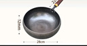 哥思頓章丘大肚鍋手工鍛打老式炒鍋無(wú)涂層不粘輔食鍋 魚(yú)鱗款28cm 曬單實(shí)拍圖