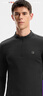 FILA 斐樂(lè )官方男子針織長(cháng)袖上衣25冬季新款健身運動(dòng)加絨長(cháng)T抓絨打底衫 深黑-BK XL 180/100A/XL 曬單實(shí)拍圖