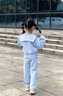 迪士尼艾莎公主女童秋裝童裝女童秋套裝秋季新款休閑開(kāi)衫上衣褲子兩件套 曬單實(shí)拍圖
