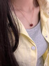 中國黃金（CHINA GOLD）平安果黃金項鏈女士足金蘋(píng)果紅瑪瑙吊墜生日圣誕節禮物送女友 足金紅瑪瑙蘋(píng)果掛墜+18k金鏈 曬單實(shí)拍圖