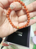 詩(shī)普琳足金金珠南紅瑪瑙手鏈 騏驥紅天然南紅串珠手串 6mm 曬單實(shí)拍圖