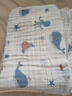 十月結晶嬰兒紗布浴巾新生兒浴巾純棉紗布浴巾 【連帽】海洋精靈90*90cm 曬單實(shí)拍圖