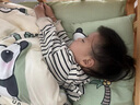 婧麒幼兒園被子七件套純棉被套枕套加厚六件套午睡入園兒童床品床墊 熊貓戲水 1+2斤大豆纖維七件套 曬單實(shí)拍圖