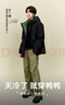 鴨鴨（YAYA）王一博同款新山系戶(hù)外登山羽絨服男女同款2025新款休閑百搭外套YX 黑色 XL /180/96A 曬單實(shí)拍圖