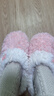 樸西PUXI棉拖鞋女士秋冬季時(shí)尚厚底品質(zhì)毛毛絨拖鞋高級感男士棉拖 櫻花粉 39-40 卡碼拍大一碼 曬單實(shí)拍圖