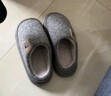 海瀾之家（HLA）包頭棉拖鞋男士秋冬季室內家居家新款厚底防滑保暖毛毛棉拖鞋男冬 水墨黑 44-45 【適合43-44碼腳】 曬單實(shí)拍圖