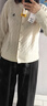 詩(shī)凡黎（'SEIFINI）【孟子義同款】詩(shī)凡黎刺繡絞花針織開(kāi)衫25秋新款軟糯舒適老錢毛衣 【送貼紙 開(kāi)衫】米白預(yù)售[9月27日]發(fā) L 曬單實(shí)拍圖
