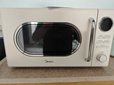 美的（Midea）微波爐復古奶油風(fēng)微波爐小型家用20L易清潔解凍五檔速熱均勻加熱全自動(dòng)多功能一體迷你M2F轉盤(pán)式 M2F復古奶油風(fēng)微波爐 20L 曬單實(shí)拍圖