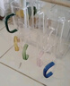 綠昌明玻璃水杯家庭水具套裝茶杯家用帶把手杯子6支裝帶掛架瀝水架 曬單實(shí)拍圖